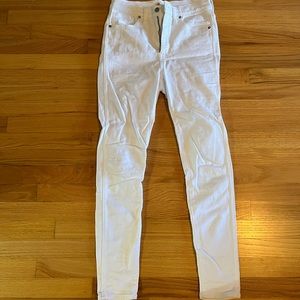 Madewell high rise white denim